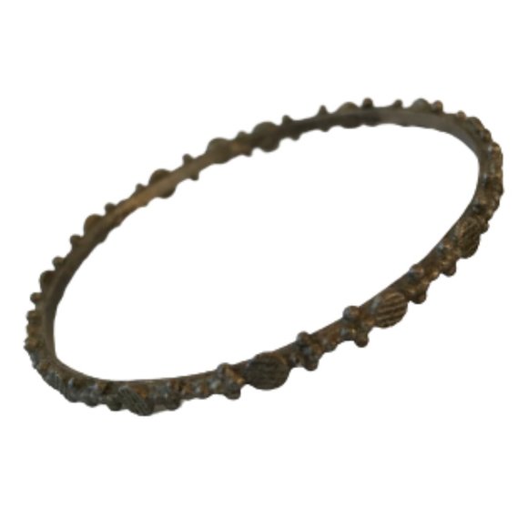 Vintage Silver Boho Ethnic Hippie Bangle Bracelet - Picture 6 of 6